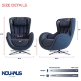 Ghế massage Nouhaus Classic Massage Chair with Ottoman Midnight Blue