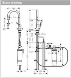 Vòi bếp tích hợp lọc nước & tạo ga 3 in 1 - hansgrohe Aqittura M91 SodaSystem 210.
