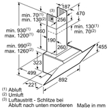 Hút mùi kính nghiêng Siemens LC98KPP60 iQ500 - 90cm