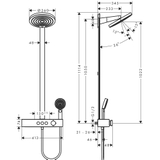 Sen cây Hansgrohe Pulsify S 260 EcoSmart (24241000, 24241670, 24241700)