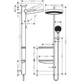 Sen cây Hansgrohe Rainfinity 360 (26842000, 26842700)