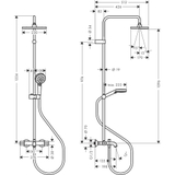 Sen cây Hansgrohe Vernis Shape 230 (26284007, 26284677) có vòi xả