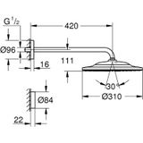 Sen tắm âm tường Grohe Smart Connect 310 26640000