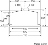 Hút mùi âm tủ Siemens LB78574 iQ500