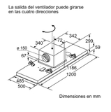 Hút mùi âm trần/ âm tủ Siemens LR27CBS20 - 120cm