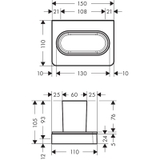 Kệ để bàn chải, kem đánh răng AXOR Universal Accessories Softsquare 42834000