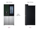 Tủ lạnh Side by Side LG Dios W822SGS452 820L - Màu Xanh rêu/Bạc