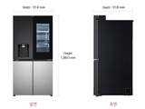 Tủ lạnh Side by Side LG Dios W822SMS452 820L - Màu Xám/Bạc