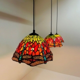 Đèn trần Tiffany Pendelleuchte Dragonfly C 25 Triple