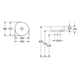 Chậu rửa đặt bàn Villeroy & Boch Antao Countertop Washbasin 40 x 39.5 cm.