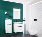 Combo bồn cầu treo tường Villeroy & Boch Subway 2.0 5614R0R2 + nắp bệt 9M78S1R2 + két âm + mặt nhấn xả