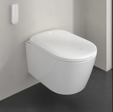 Combo Bồn cầu điện tử treo tường Villeroy & Boch ViClean Supreo Select White + két âm + mặt nhấn xả cảm ứng