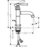 Vòi lavabo AXOR Montreux 100 16515000