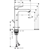 Vòi lavabo Hansgrohe Metris 200 31183000