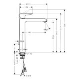 Vòi lavabo Hansgrohe Metris 260 31082000