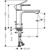 Vòi lavabo Hansgrohe Rebris E 72560000