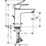 Vòi lavabo Hansgrohe Talis E 110 71710000