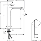 Vòi lavabo Hansgrohe Vivenis 250 75042000