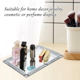 Khay Decor Nuscen tráng gương mạ bạc chữ nhật
