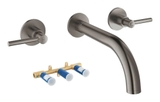 Vòi lavabo âm tường Grohe Atrio brushed warm sunset 20662DL0 và đế âm