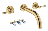 Vòi lavabo âm tường Grohe Atrio brushed warm sunset 20662DL0 và đế âm