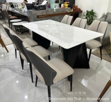 Bàn Ăn Mặt Đá 6 Ghế 2980S