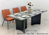 Bàn Ăn 1m8 Mặt Đá Marble Cao Cấp 1583S