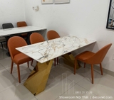 Bàn Ăn 6 Ghế Chân Inox Hiện Đại 2795S