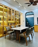 Bàn Ăn 6 Ghế Gỗ Ash Mặt Đá 2691S