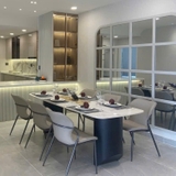 Bàn Ăn 6 Ghế Mặt Đá 2636S