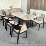 Bàn Ăn 6 Ghế Nhập Khẩu 3037S