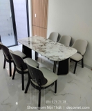 Bộ Bàn Ăn Mặt Đá 6 Người 2587S