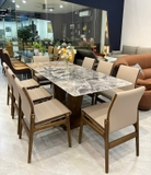 Bàn Ăn 8 Ghế Gỗ Sồi Nga Cao Cấp 2733S