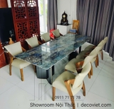 Bàn Ăn 8 Ghế Mặt Đá Hiện Đại 2300S