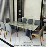 Bàn Ăn 8 Ghế Mặt Đá Tự Nhiên 2394S
