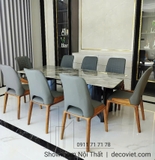 Bàn Ăn 8 Ghế Mặt Đá Tự Nhiên 2394S