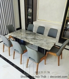 Bàn Ăn 8 Ghế Mặt Đá Tự Nhiên 2394S