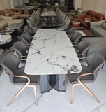 Bàn Ăn Cao Cấp Mặt Đá 2m6 8 Ghế 2870S