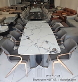 Bàn Ăn Cao Cấp Mặt Đá 2m6 8 Ghế 2870S