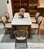 Bàn Ăn Gỗ 6 Ghế Nhập Khẩu 2899S