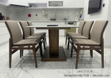 Bàn Ăn Gỗ Tự Nhiên Mặt Đá 6 Ghế 2840S