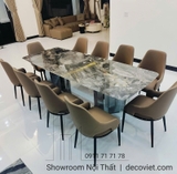 Bàn Ăn Mặt Đá 10 Ghế 2m6 2228S