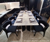 Bàn Ăn Mặt Đá 10 Ghế Cao Cấp 2887S