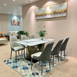 Bộ Bàn Ăn 6 Ghế Mặt Đá 1025S