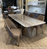 Bàn Ăn Gỗ Mặt Đá 1038S