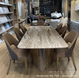 Bàn Ăn Gỗ Mặt Đá 1038S