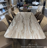 Bàn Ăn Gỗ Mặt Đá 1038S