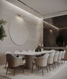Bàn Ăn Mặt Đá 12 Ghế Cao Cấp 2328S