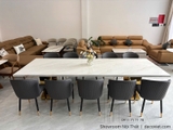 Bàn Ăn Mặt Đá 3m2 10 Ghế Cao Cấp 2810S