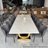 Bàn Ăn Mặt Đá 3m2 10 Ghế Cao Cấp 2810S